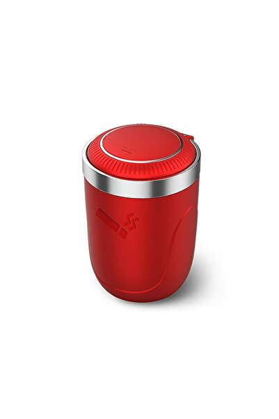 choice2 red Car Ashtray With LED Light Universal Alloy Ash Tray Car Retardant...