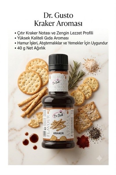 Dr. Gusto Kraker Aroması Likit Tuzlu Pastacılık Ve Atıştırmalıklar İçin 40 gr