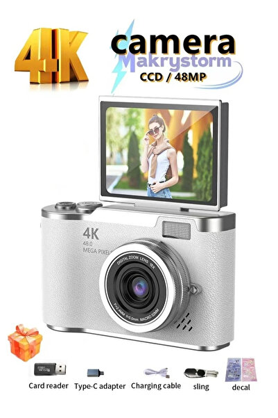 YILUX 4k CCD Digital Zoom Digital Camera 48MP Camera 180° Flip Screen Selfie ...