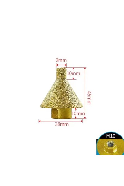 Choice1 M10-38mm M10 Diamond Chamfer Router Bits Dia 38mm Milling Tile Cutter...