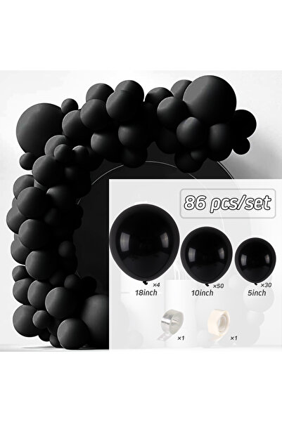 Choice Other Black 86pcs black and other colors latex balloon arch set for bi...