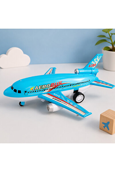 Salamandra Kids Самолет Airbus 380 със светлини и дистанционно управление, син