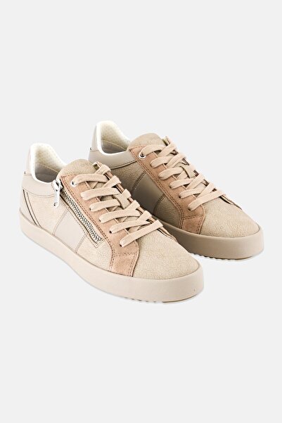 Geox Women Lace Up Casual Shoes, Beige