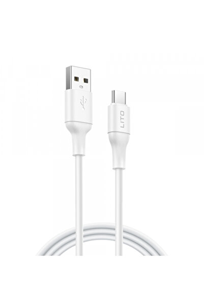Lito Cablu Date si Incarcare USB-A - USB-C LD06T, 18W, 1m, Alb