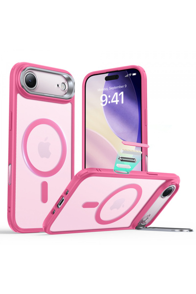 Apple Husa MagSafe pentru iPhone 17 Air, ESR, Classic Hybrid Kickstand, Roz S...