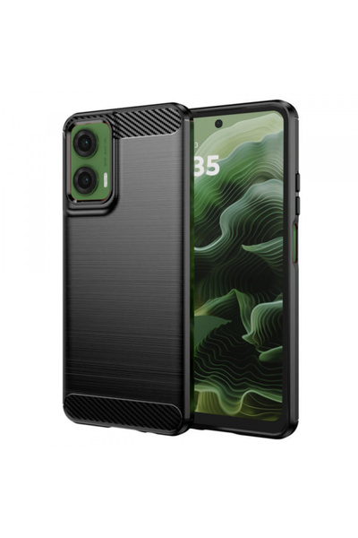 Motorola Husa pentru Moto G35, Techsuit, Carbon, Neagra