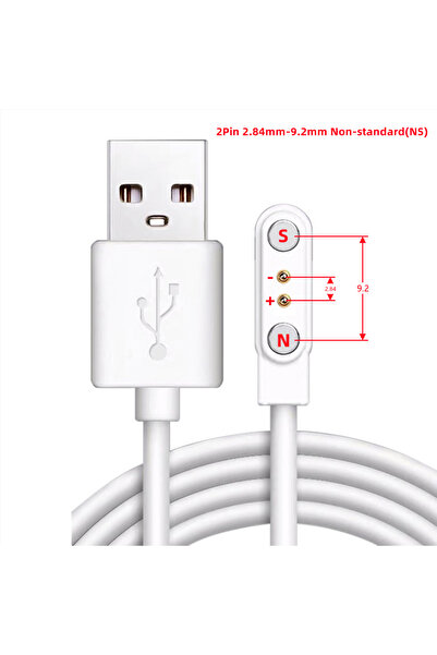 Choice12 كابل شحن مغناطيسي أبيض (2.84-9.2 مم NS) بـ 2 و4 و5 دبابيس، من USB إل...