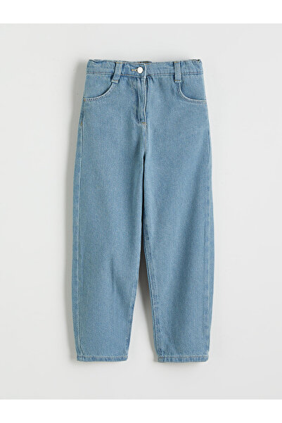 LC Waikiki Lcw Kids Indigo Mom Fit Girls' Jean Pants with Nevavm Difference