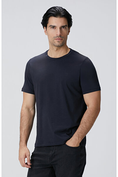 Network Lacivert Pamuklu Likralı Tshirt