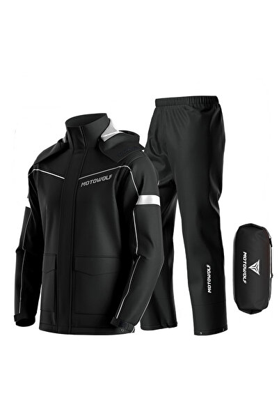 MOTOWOLF Αδιάβροχο Σετ με Αποσπώμενη Κουκούλα 2XL MDL-0403