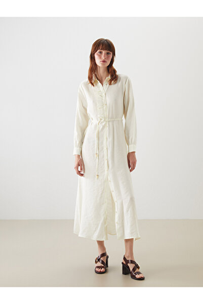 LC Waikiki Two Mt Shop Quality Modal Blend Ruffle Shirt Dress