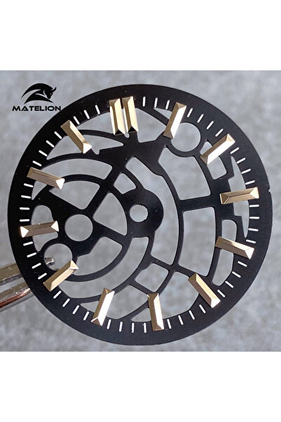 Choice1 black MATELION Black Silver 29mm Watch Dial fit NH35 NH38 NH70 NH72 M...