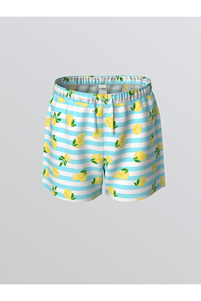 LC Waikiki Trendlucky Girls' Swim Shorts with Elastic Waist and Contrast