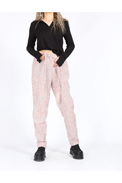 Evendi Pantaloni, Alb/Maro