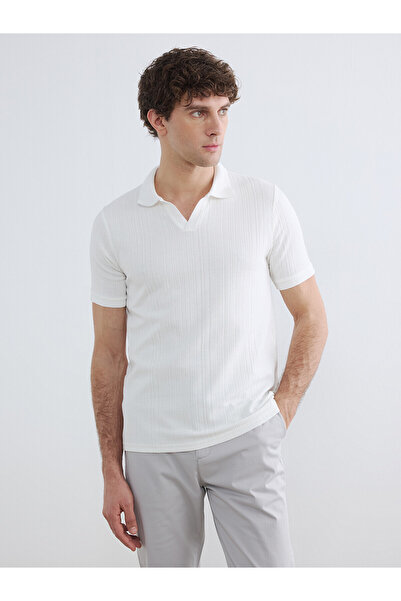 LC Waikiki Trendlucky Men's Polo Neck Structured T-Shirt with a Difference