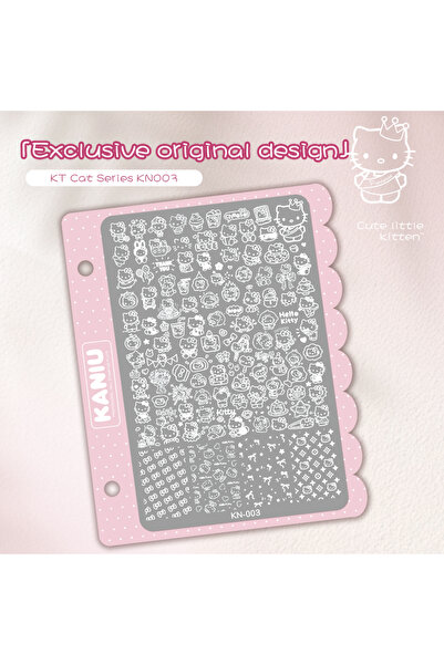 Choice7 03-1pcs Kaniu Nail Print Board Girl Heart Flower Edge Wave Point Rose...