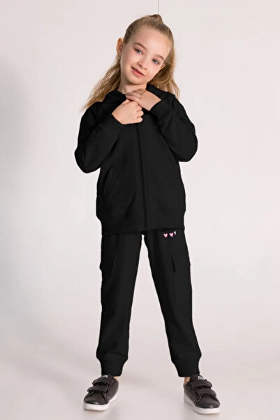 HAUSEkids 3-8 Years Happy Colors Girl's Cardigan-Black