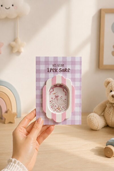 Mandalin Art Studio Bebek Hediyesi Çizgili Mini Çerçeve Magnet 10’lu