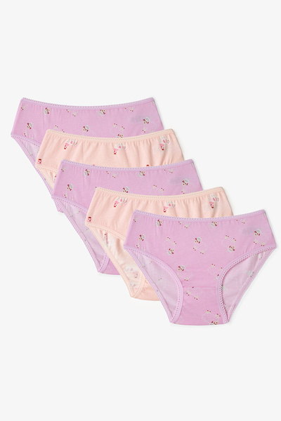 Penti Kız Çocuk Pembe Pinksheep Kuzu Desenli 5'li Slip Külot