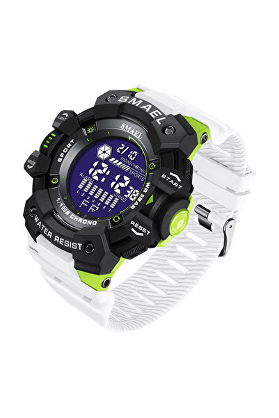 Choice13 White Green SMAEL 8050 Men's Dual Display Sport Watch - 50M Waterpro...