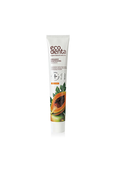 Ecodenta Pastă de dinți organică pentru albire cu extract de papaya, Ecodenta...