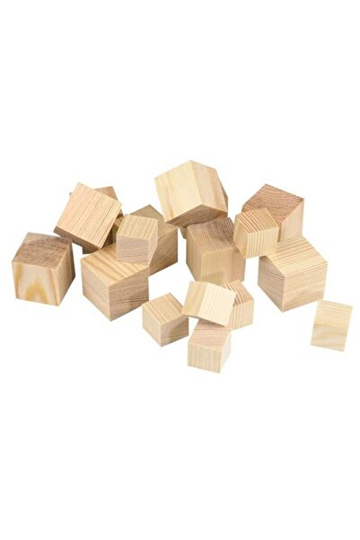 Mas Mileo 20X20X20 mm Wooden Cube 20 Pieces Natural 1838