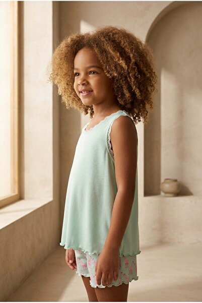 Katia&Bony Fun Giraffe Girl's Lace Top Green