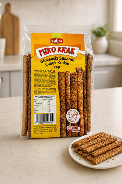 Genel Markalar Glutensiz Meko Krak Susamlı Çubuk Kraker