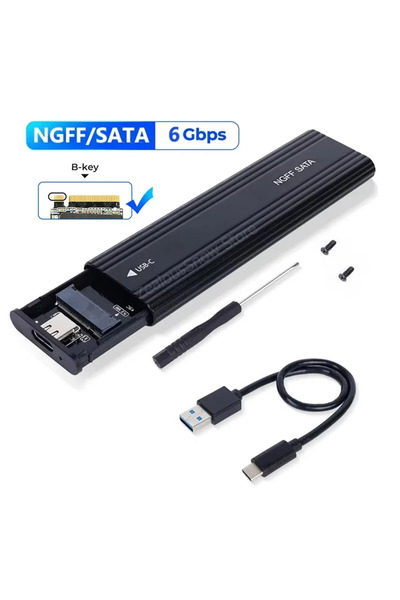 choice2 علبة خارجية لـ M.2 NVMe SATA SSD بسرعة 6 جيجابت في الثانية فقط، محول ...