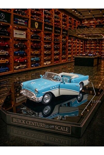 OYUNCAKSAHİLİ Buick Century Klasik 1:43 Ölçek 11 cm Metal Araba 1955 Orjnal K...