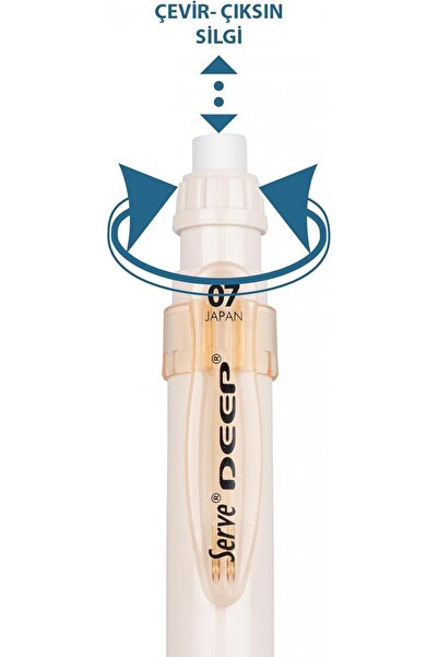 Serve Deep Mekanik Kurşun Kalem 0.7Mm Fildişi Sv-Deep-07-Fd