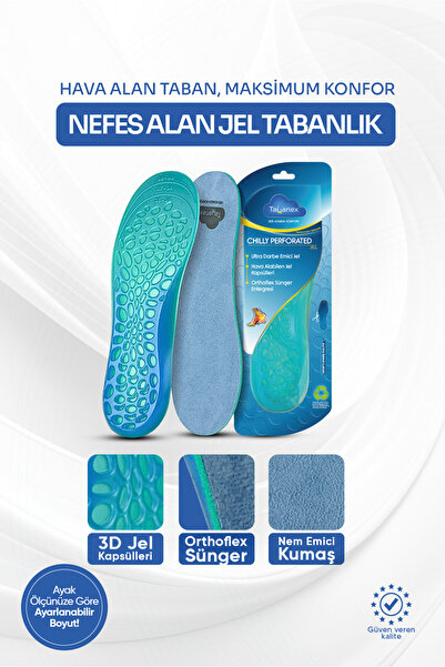 TABANEX Chilly Perforated Jel Tabanlık – 3D Jel Kapsüllü, Hava Alır, Terletme...