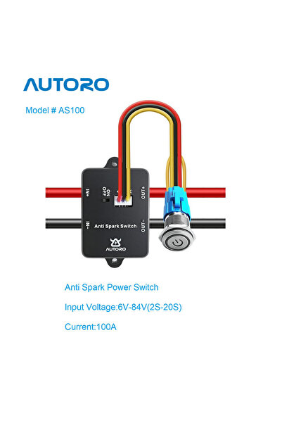 Choice Autoro AS100A Anti Spark Switch 100A 84V XT90 for ESC Electric Skatebo...