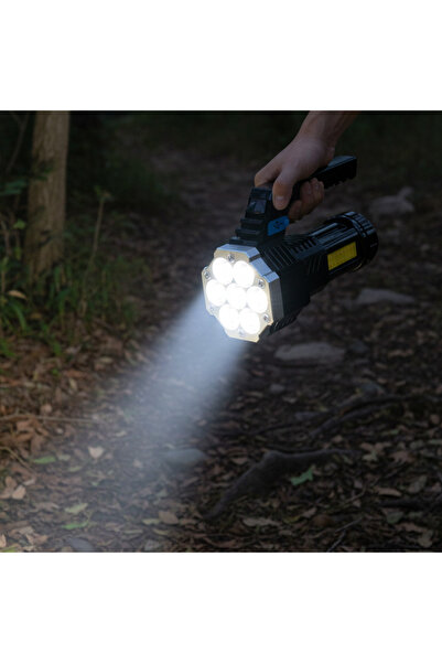 Yallabena Outdoor Rechargeable LED Flashlight | High-Low-Strobe Modes, Side L...