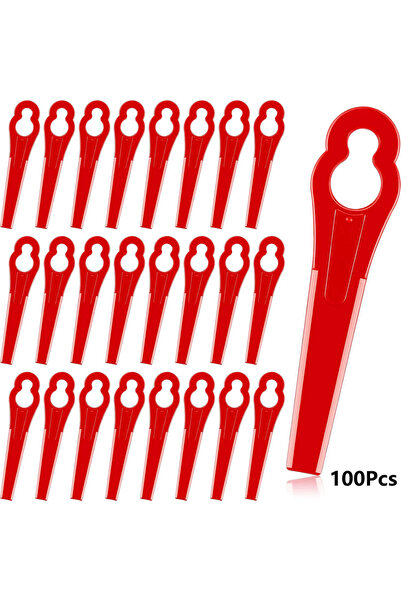 Choice 100 Pcs Rafford 100 Pcs Plastic Trimmer Blades Replacement Mowing Gras...