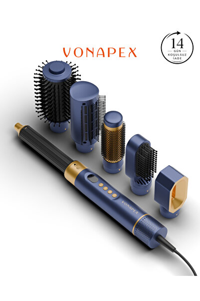 vonapex فولور بلو 6 في 1 مولتي ستايلر، أداة تصفيف الشعر، مكواة تجعيد الشعر، أ...