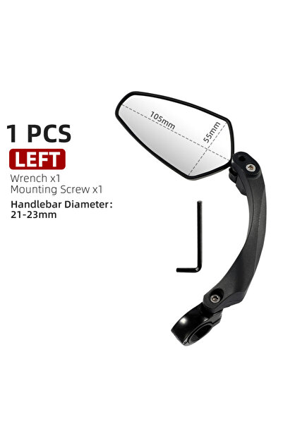 Choice Left WEST BIKING Bicycle Rearview Mirror 360 Degree Adjustable Bike Ha...
