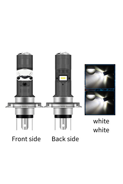 Choice1 H4 WHITE 1x H4 LED Dual Color Motorcycle Headlight Bulbs Hi Lo Beam F...