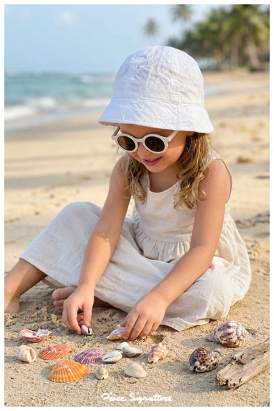 PIECE SIGNATURE 100% Cotton, Jacquard Embossed Fisherman Hat for Children (Ag...