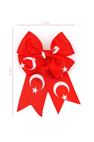 Le Mabelle Kırmızı Ay Yıldızlı Kız Çocuk Klips Toka
