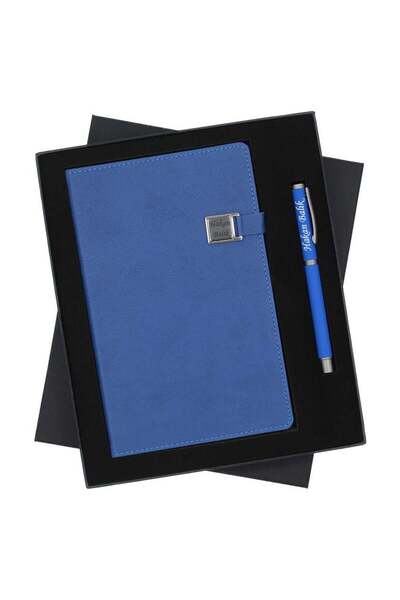hediyerengi İsme Özel Exlucive Defter ve Roller Kalem Seti Tasarım Kutulu
