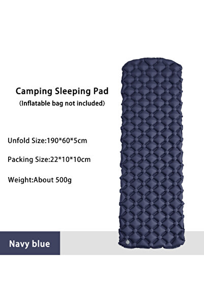 Choice Navy blue Camping Inflatable Mattress In Tent Folding Camp Bed Sleepin...