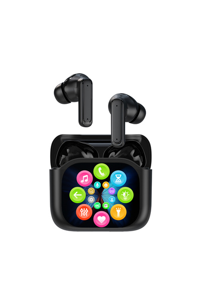 Choice black Smart AI Translation Bluetooth Earphones With LCD Display Noise ...