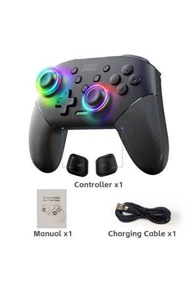 Choice1 وحدة تحكم لاسلكية سوداء من DATA FROG لجهاز Switch OLED/Lite Console P...