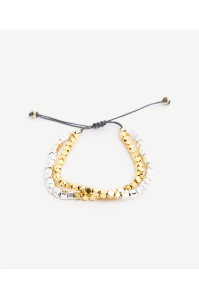 Yargıcı Hematite Detailed Adjustable Bracelet Set