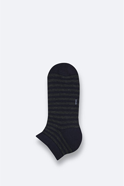 Avva Men's Navy Blue Bamboo Blend Booties Socks B008517