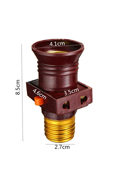 Choice 1PCS 111V- 240V E27 Screw Bulb Holder Convert To With Switch Lamp Sock...
