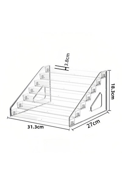 choice2 7-Floor ladder Transparent ladder small ornament shelf bar figure liv...