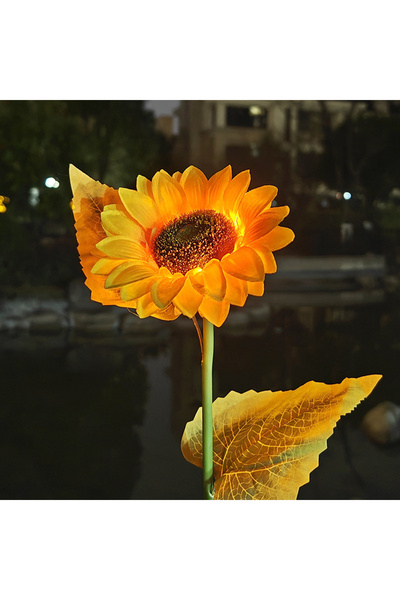 Choice 1 Head 3 Heads 1 Head Solar Simulation Sunflower LED Lights Garden Yar...