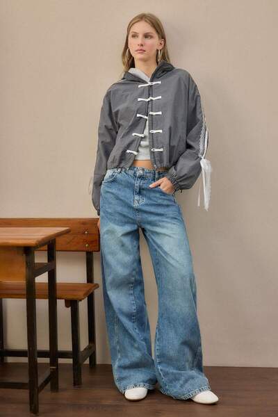 DeFacto Wide Leg Regular Waist Blue Women's Jean Pants G8837Ax/Nm28